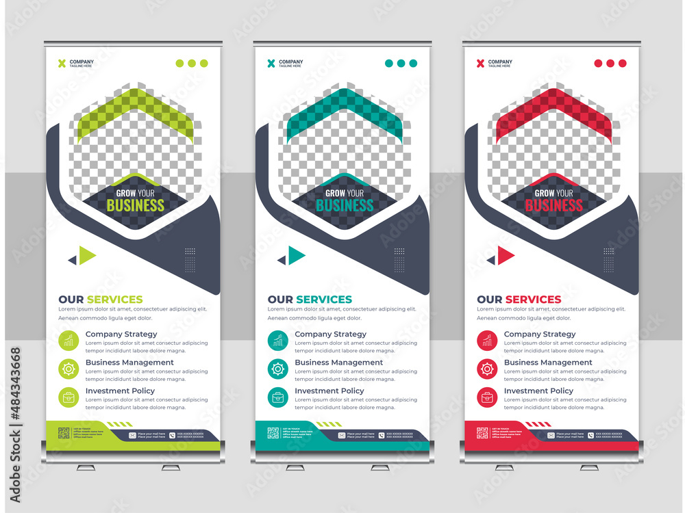 Creative business agency roll up banner design or pull up banner template Creative business agency roll up banner design or pull up banner template