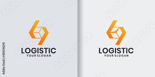 Modern fast delivery logo template