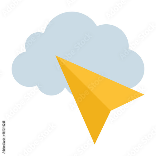 Flat color icon for click.
