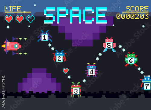 Space game user interface template