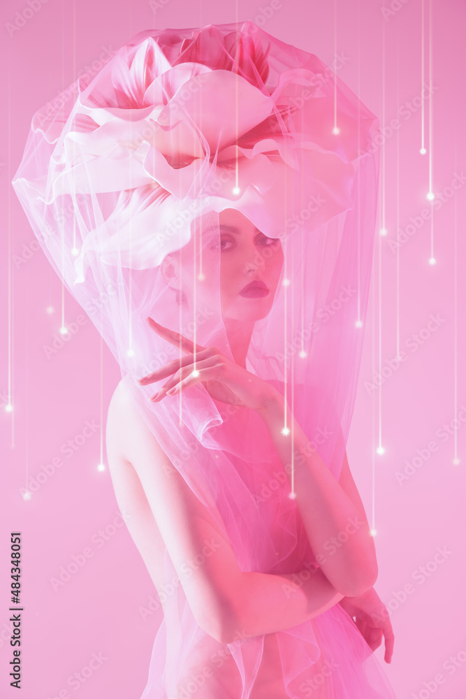 stunning woman with headwear stunning woman with headwear