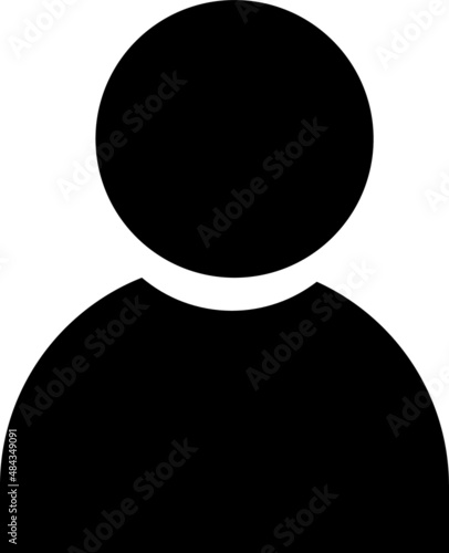 The icon of user, client, utilizer. Simple glyph icon illustration of user, client, utilizer for a website or mobile application on white background..eps