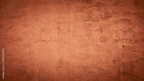 abstract brown orange cement concrete wall texture background