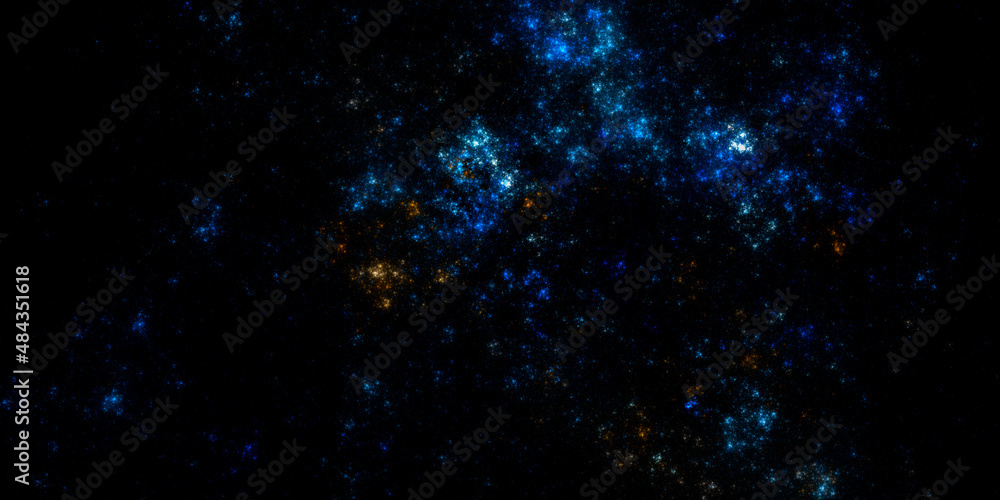 Fototapeta premium Banner Star field background . Starry outer space background texture . Colorful Starry Night Sky Outer Space background. 3D illustration 