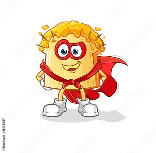 bread with honey heroes vector. cartoon character