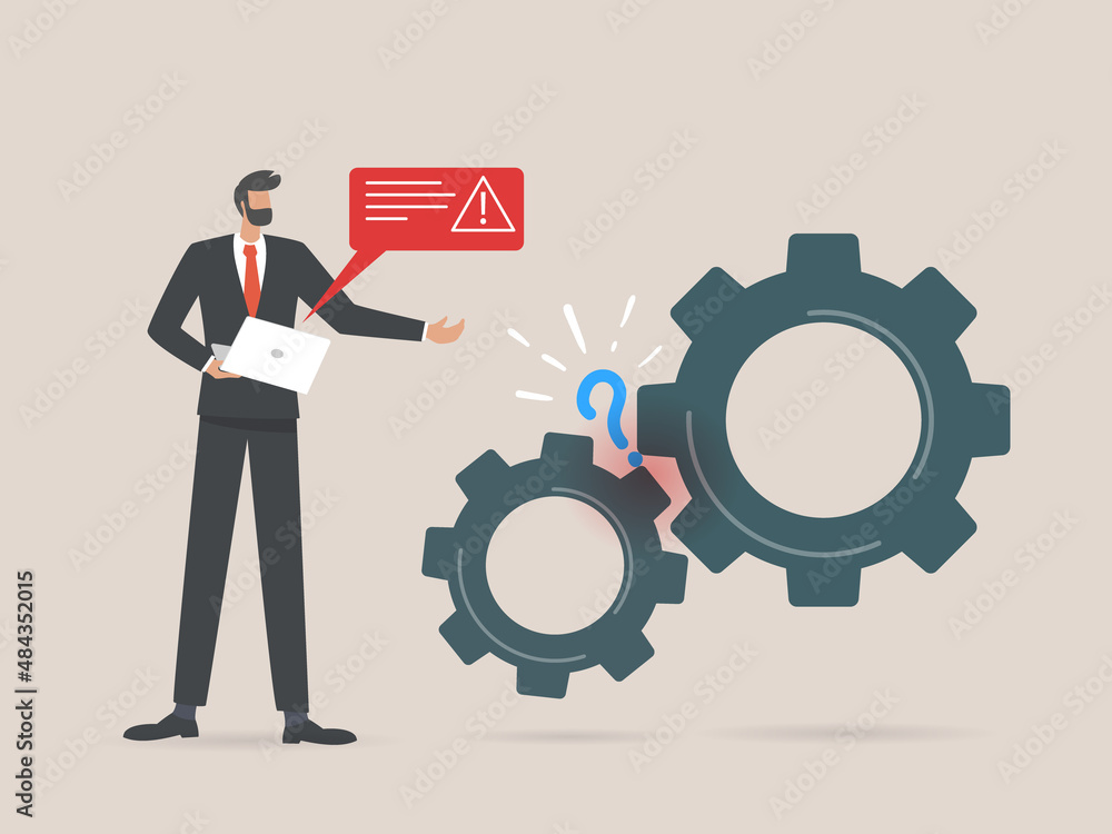 Man Worker Character Face Network Problem Man Worker Character Face Network Problem