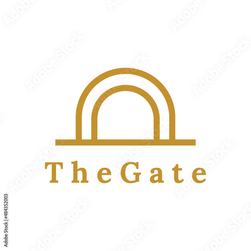 gate line vector logo design