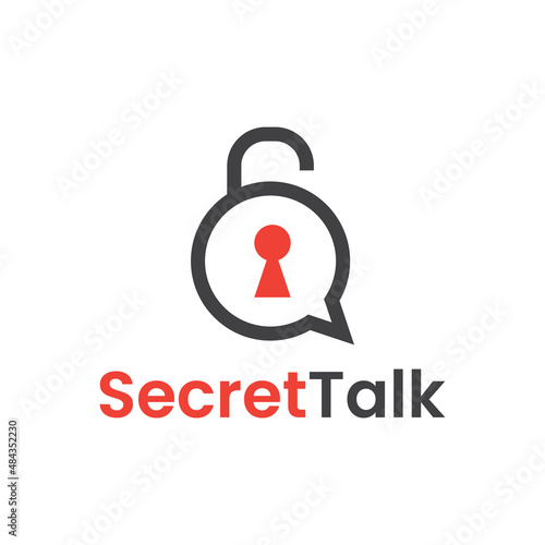 secret talk vector logo design