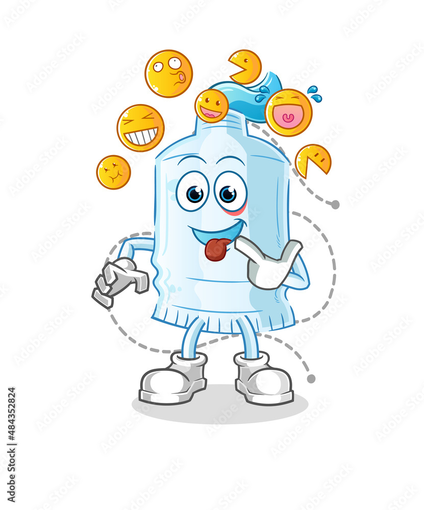 toothpaste laugh and mock character. cartoon mascot vector toothpaste laugh and mock character. cartoon mascot vector