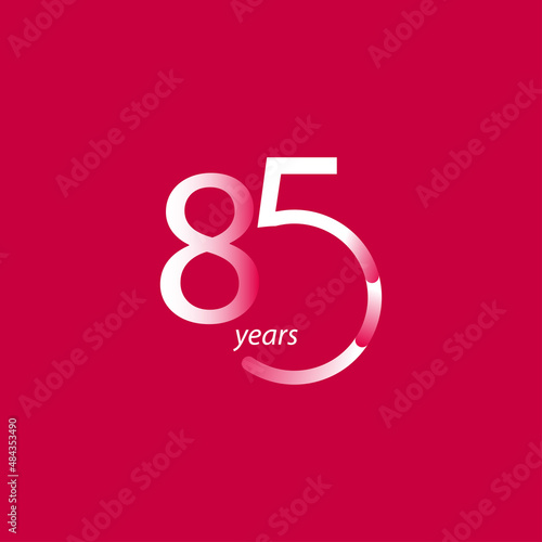 85 Years Anniversary Celebration Vector Template Design Illustration