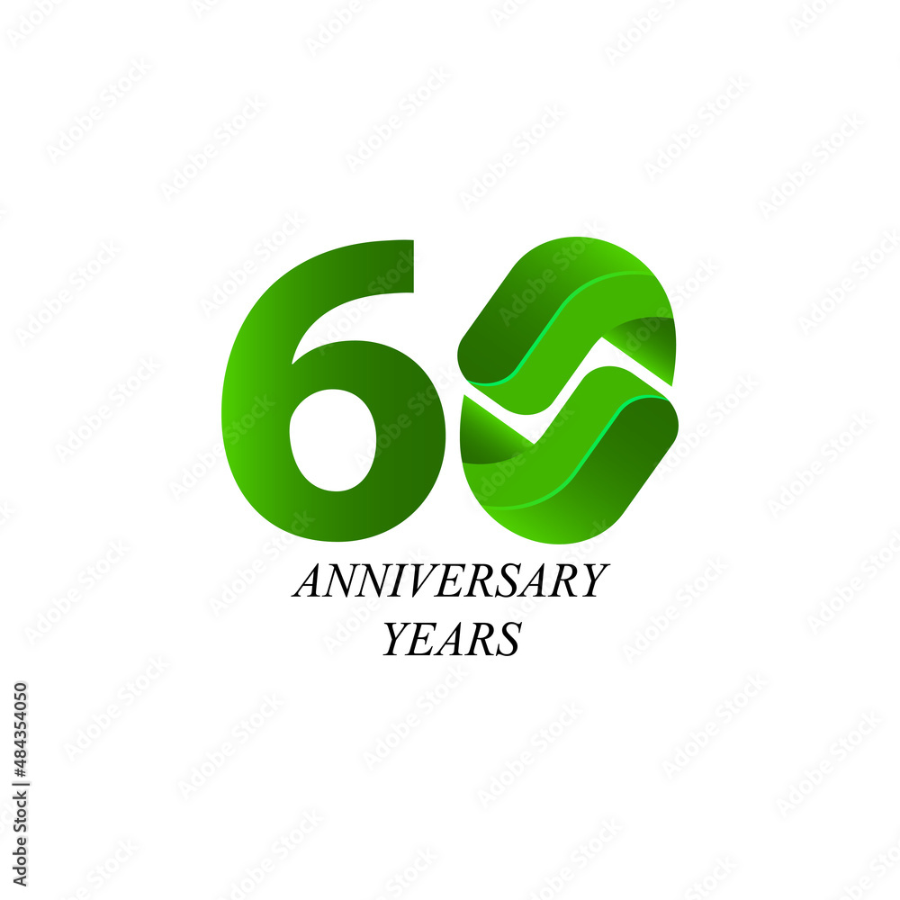 60 Years Anniversary Celebration Vector Template Design Illustration 60 Years Anniversary Celebration Vector Template Design Illustration
