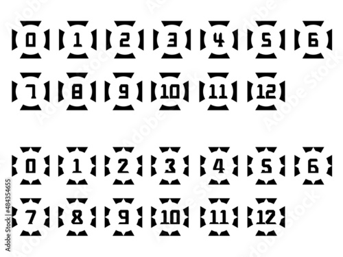開放的なフレームを伴った数字 / Numbers in Open Frames
