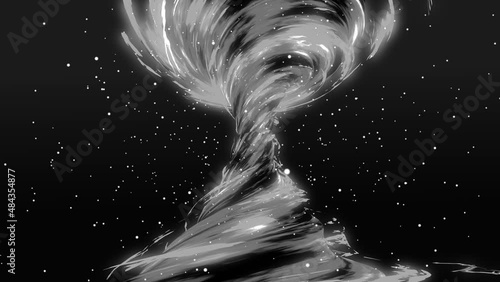 Tornado formation, very intense tornado