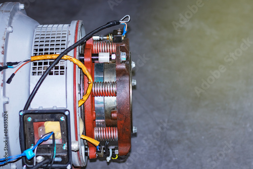 Motor removed to inspect pinion gear tooth and service.