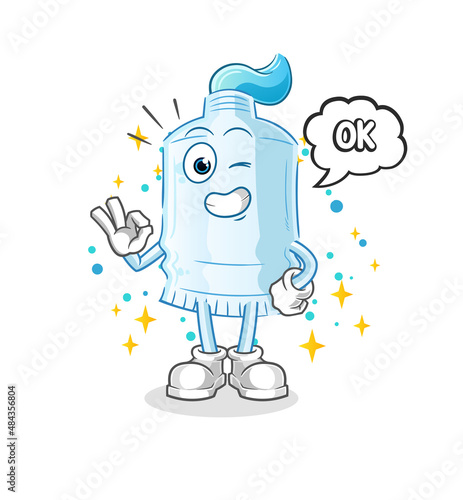 toothpaste agree mascot. cartoon vector