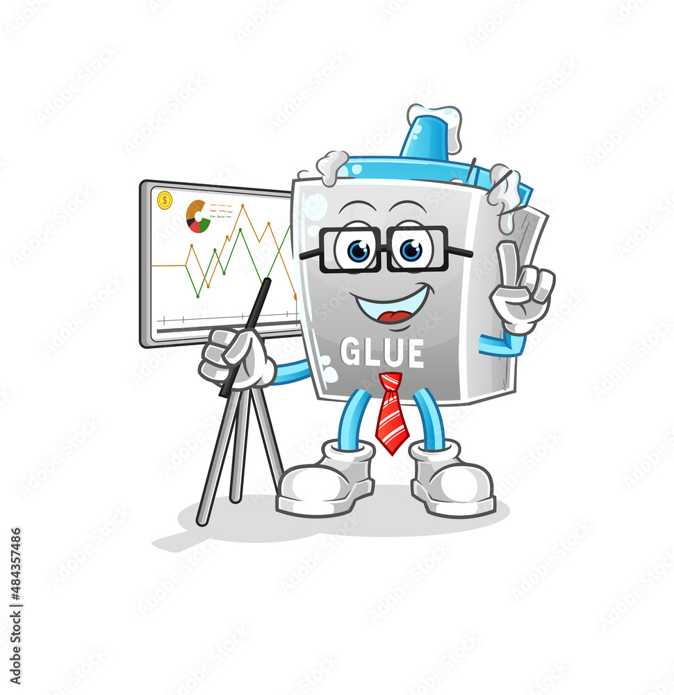 glue marketing character. cartoon mascot vector glue marketing character. cartoon mascot vector