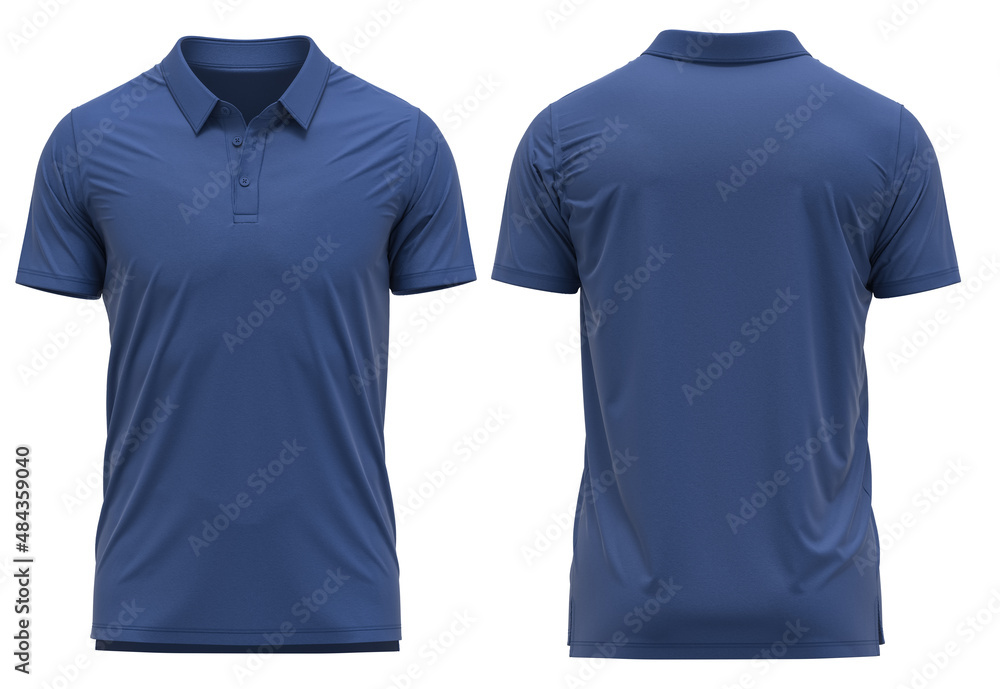 Polo shirt Short Sleeve Self fabric collar Stock Illustration | Adobe Stock