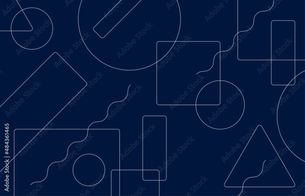 Abstract tech geometric artwork design of minimal decorative template. Overlapping design for pattern background. Illustration vector Abstract tech geometric artwork design of minimal decorative template. Overlapping design for pattern background. Illustration vector