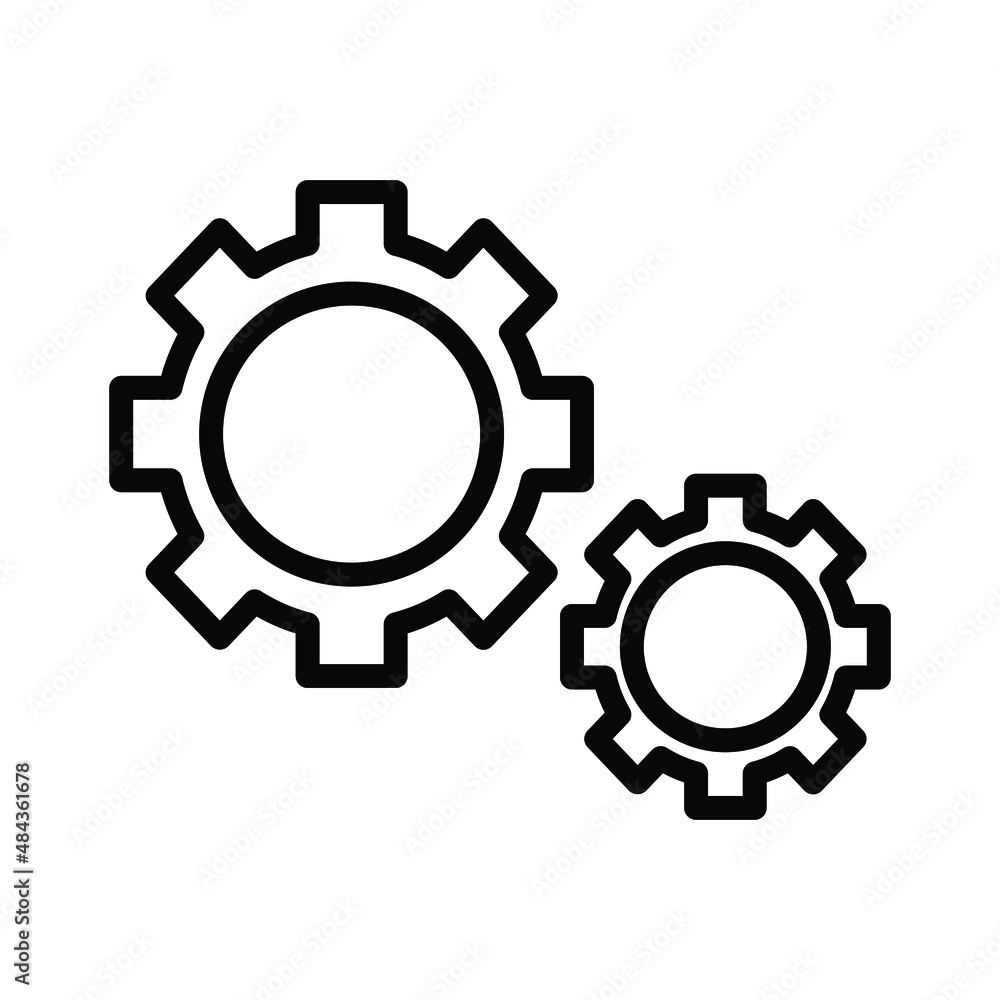 Gears Vector icon which is suitable for commercial work and easily modify or edit it

