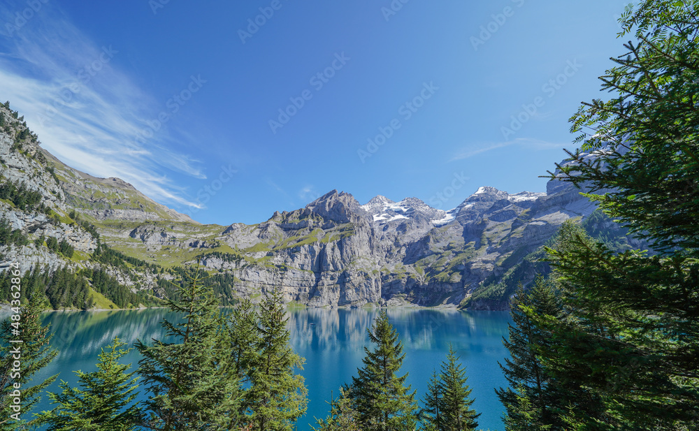 Oeschinen lake in Swiss Alps