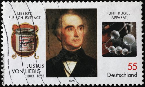 Justus von Liebig on german postage stamp photo