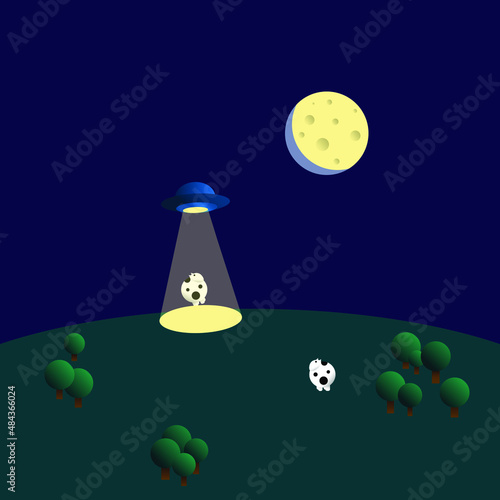 aliens abduct a cow 