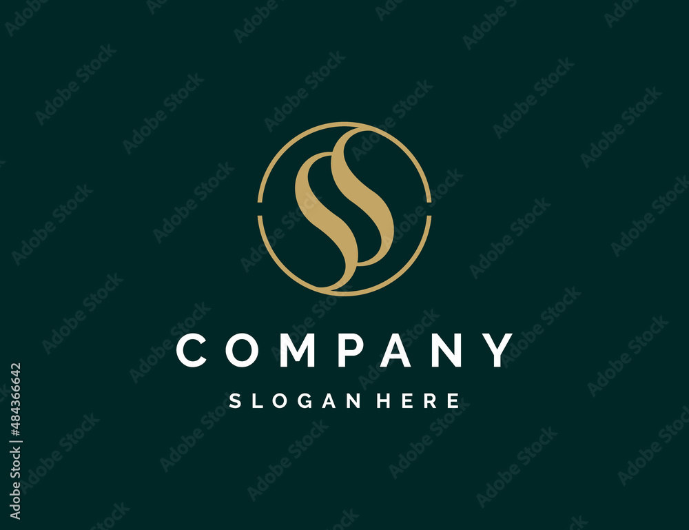 Luxury letter SS logo template