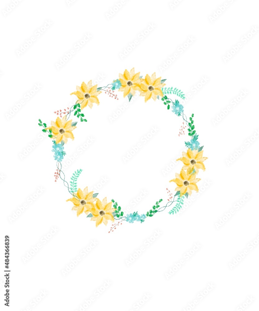 Wreath of sunny flower 