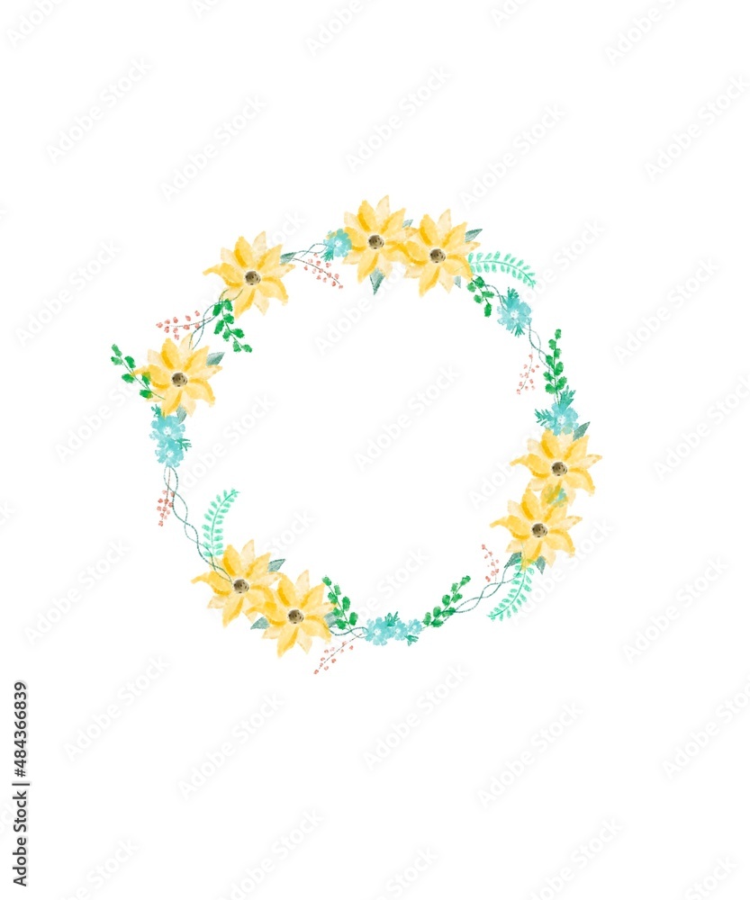 Wreath of sunny flower Wreath of sunny flower