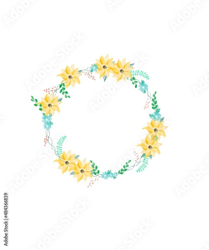 Wreath of sunny flower