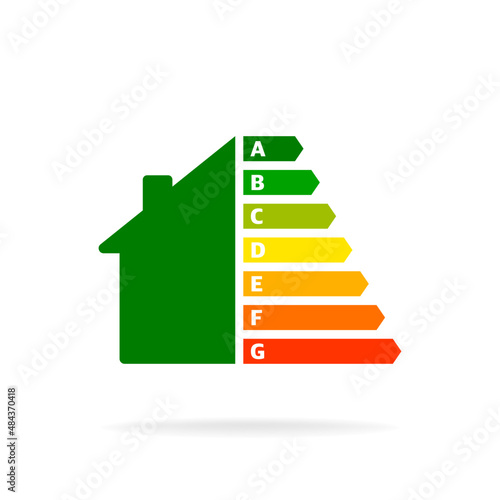 Flat home energy. Smart home. Future technology. Vector logo illustration. Internet technology. Vector icon