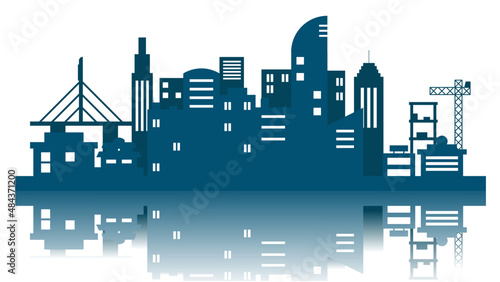 silhouette of city landscape vector
