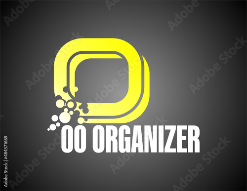 oo organize logo vector rounded