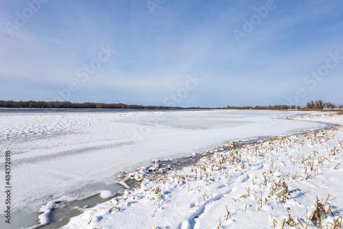 landscape with snow and trees