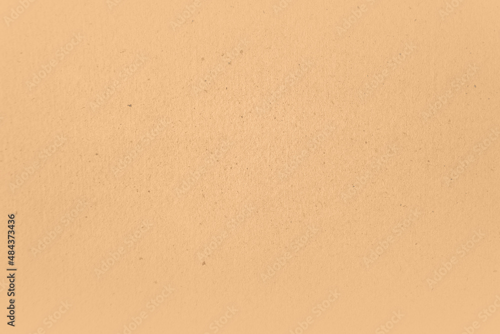 Empty minimal paint solid beige tone color or light nude on recyclable  kraft cardboard box or fiberboard matte texture to be use for mockup design  background Stock Photo
