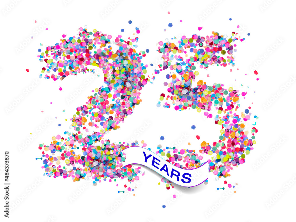 25 birthday text years colorful confetti 20 birthday text years colorful confetti anniversary 25 birthday text years colorful confetti 20 birthday text years colorful confetti anniversary