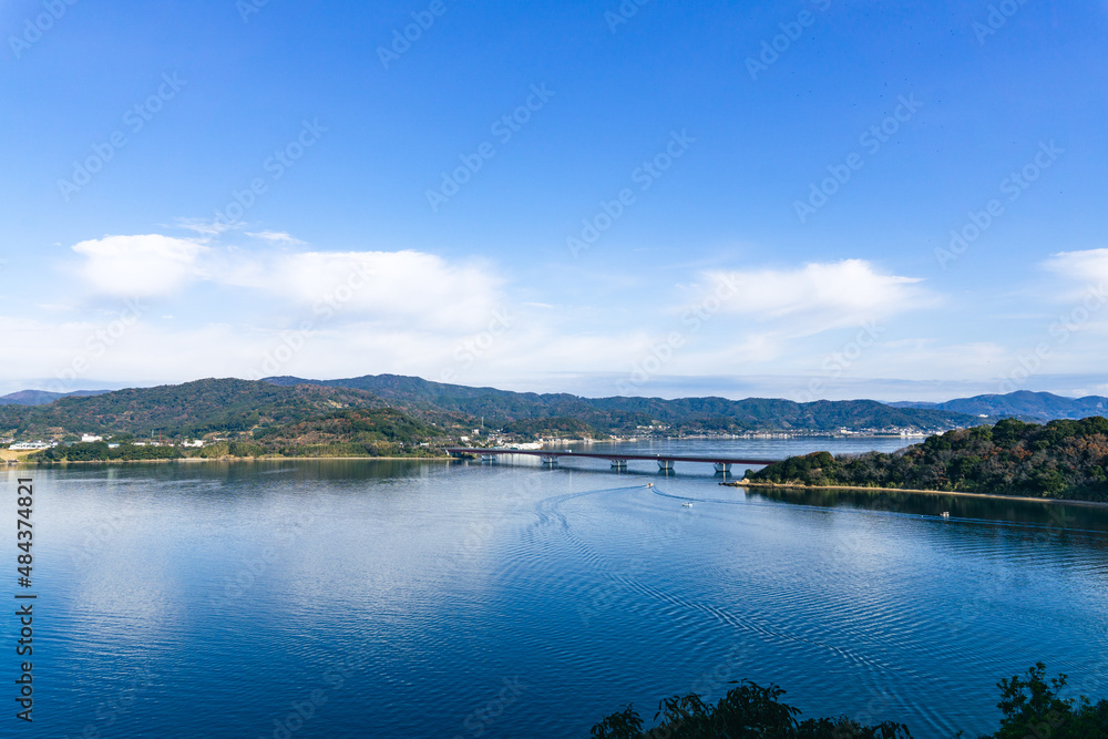 舘山寺からの眺め　浜名湖と浜名湖橋