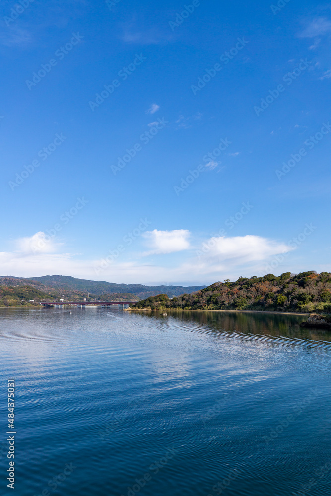 舘山寺から眺望　冬の浜名湖