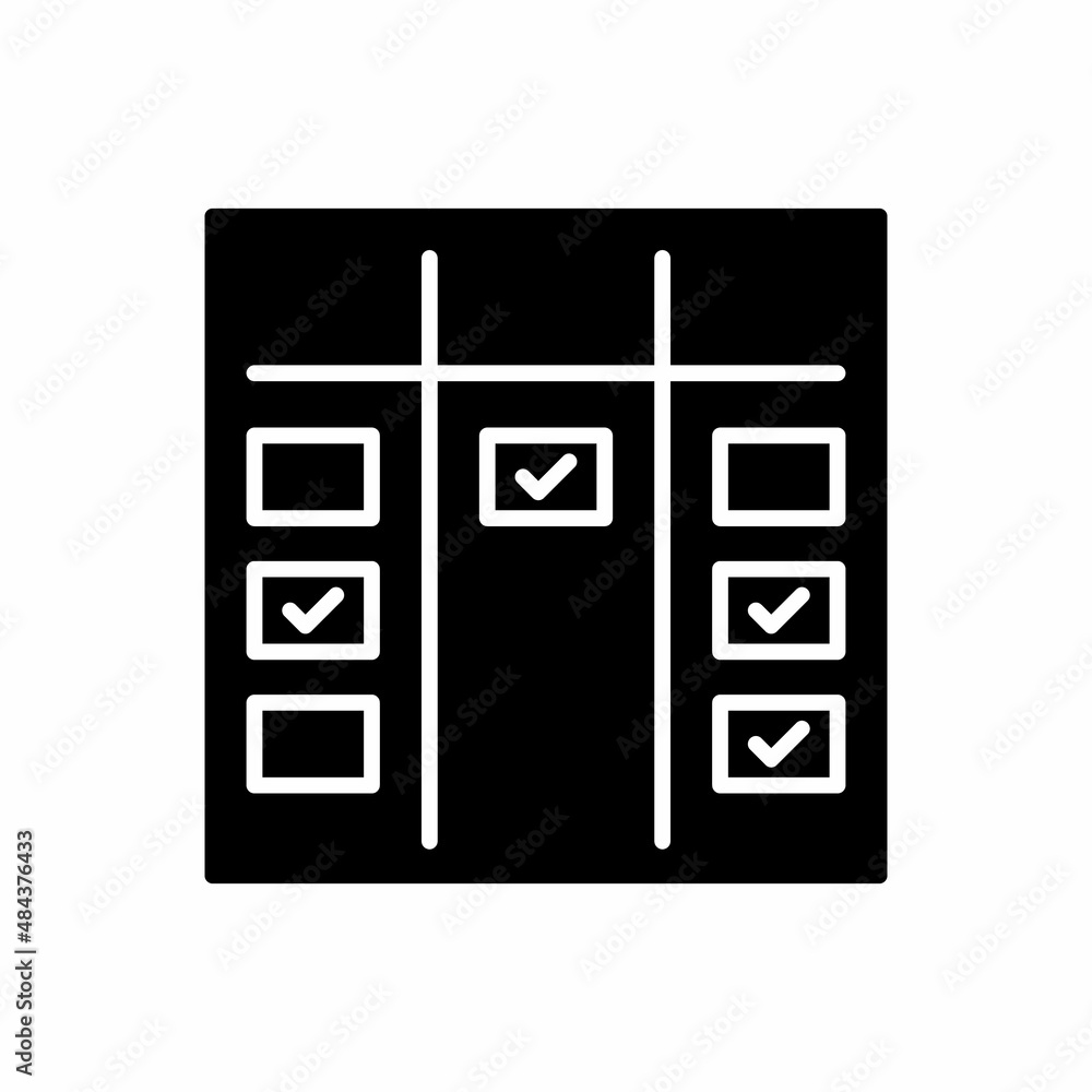 agile board glyph icon vector agile board glyph icon vector