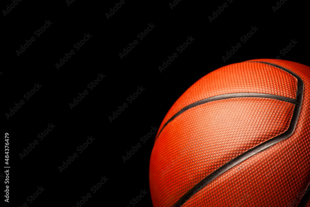 image of basketball dark background 