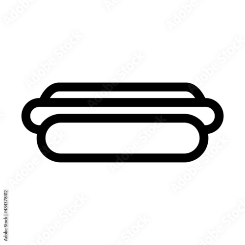 Hot dog line icon  vector outline logo isolated on white background