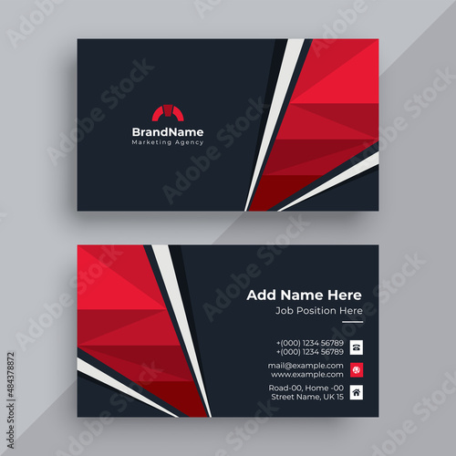 Business card design template, visiting card