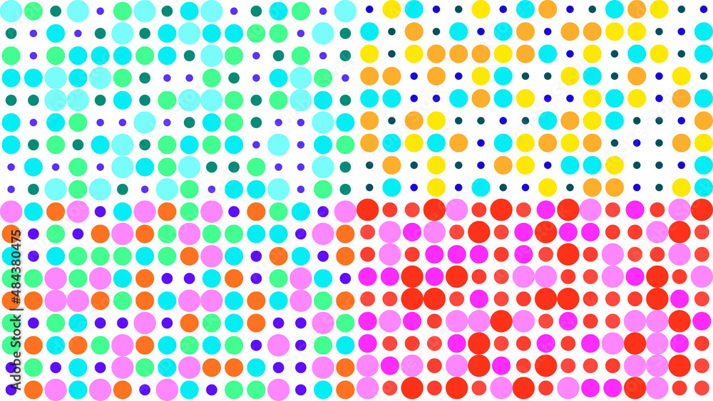 A set of colored backgrounds from circles with different diameters. Neon colors. Isolated on white background. Concept of a festive backdrop, disco. A set of colored backgrounds from circles with different diameters. Neon colors. Isolated on white background. Concept of a festive backdrop, disco.