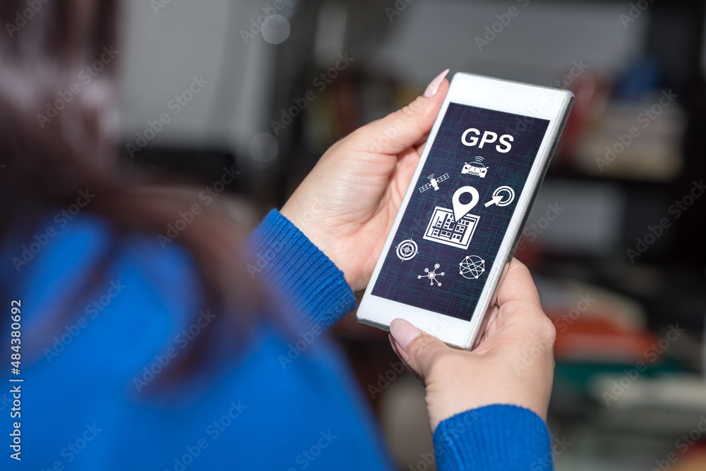 Gps concept on a smartphone Gps concept on a smartphone