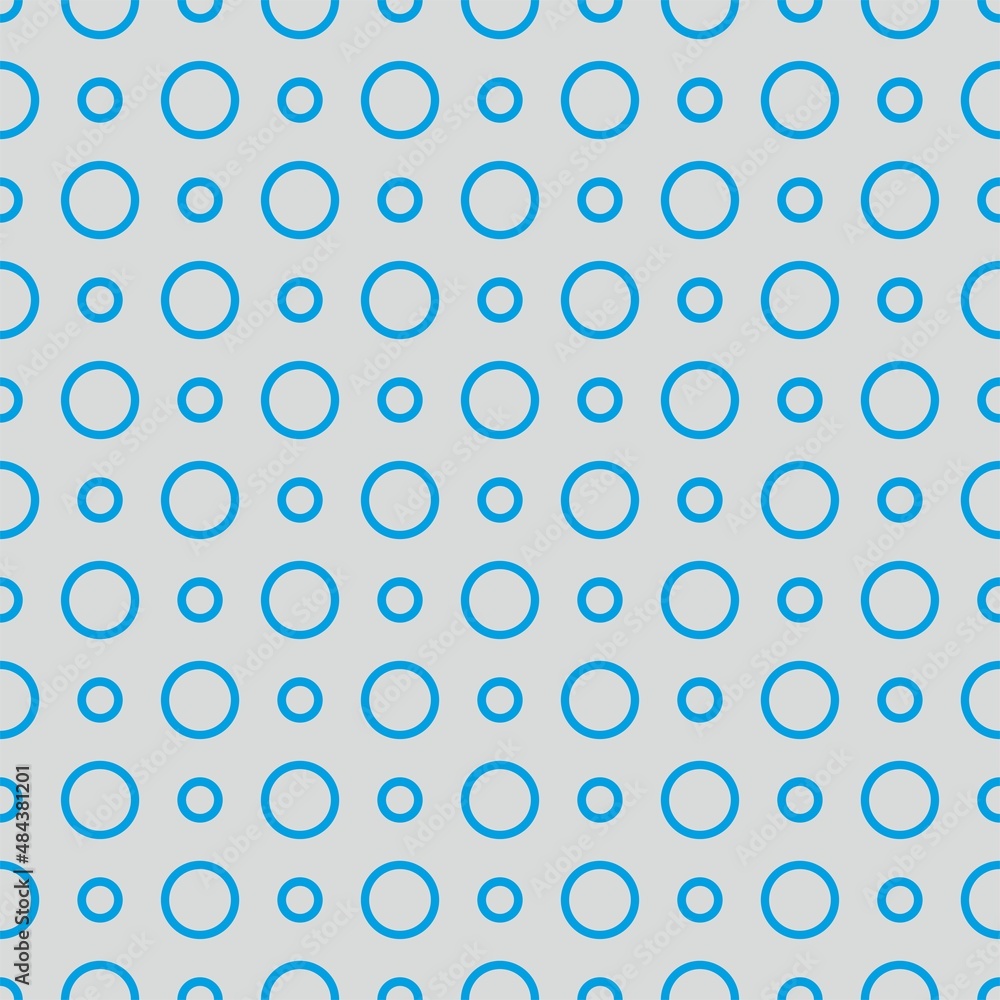 Tile vector pattern with blue dots on pastel grey background