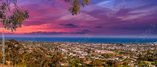 Views of Santa Barbara city from the mountains