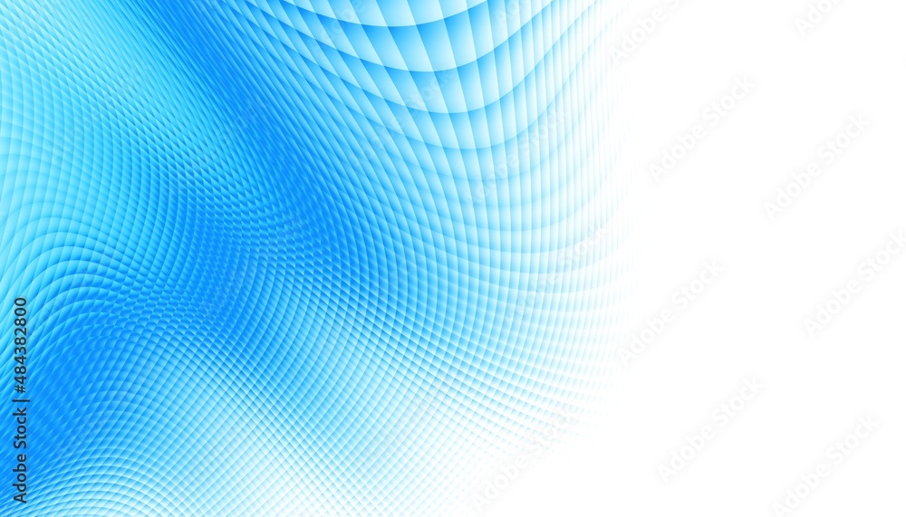 Abstract digital fractal pattern. Horizontal orientation. Expressive curved blue lines on white background. Abstract digital fractal pattern. Horizontal orientation. Expressive curved blue lines on white background.