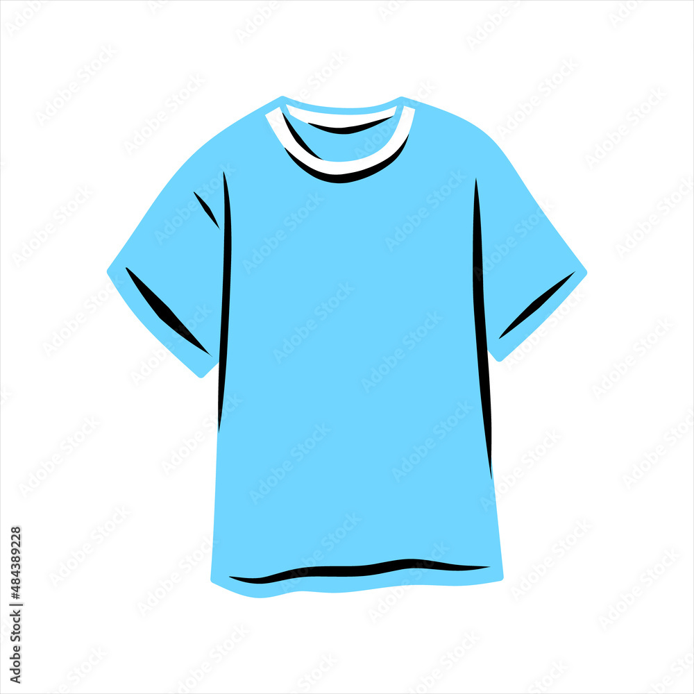 Cartoon blue casual top t-shirt Cartoon blue casual top t-shirt
