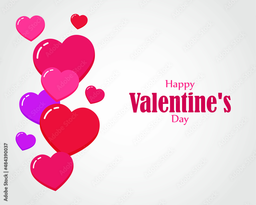 Vector illustration of Happy Valentine's Day concept greeting