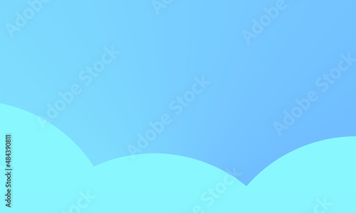 blue gradient background with waves below